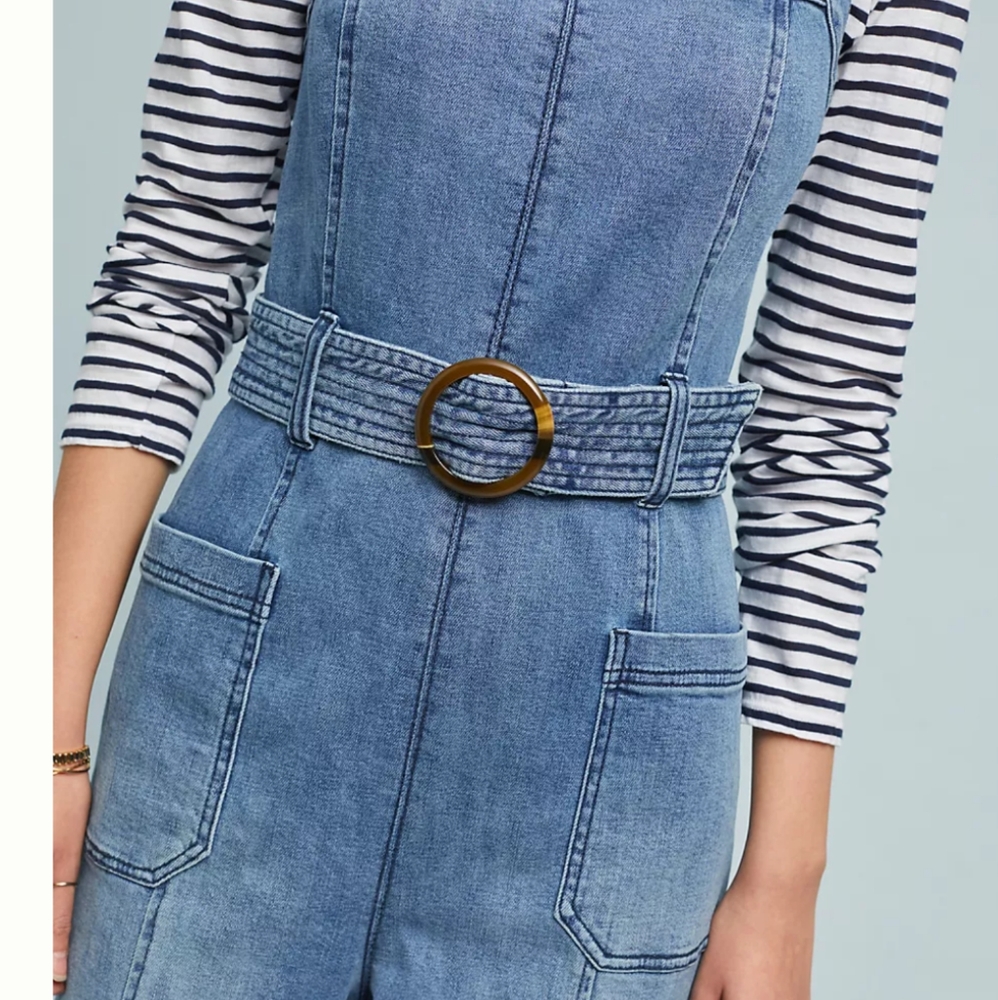 Pilcro Anthropologie Wide-leg Denim Jumpsuit